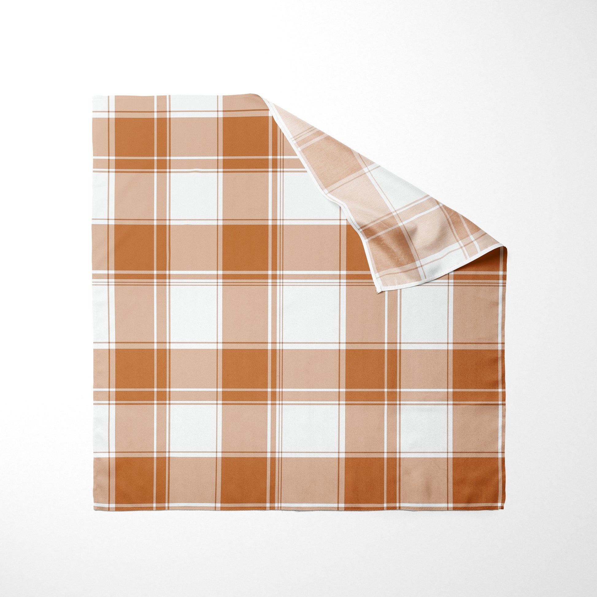 Burnt Orange And White Plaid Dog Bandana - Apawry Pup