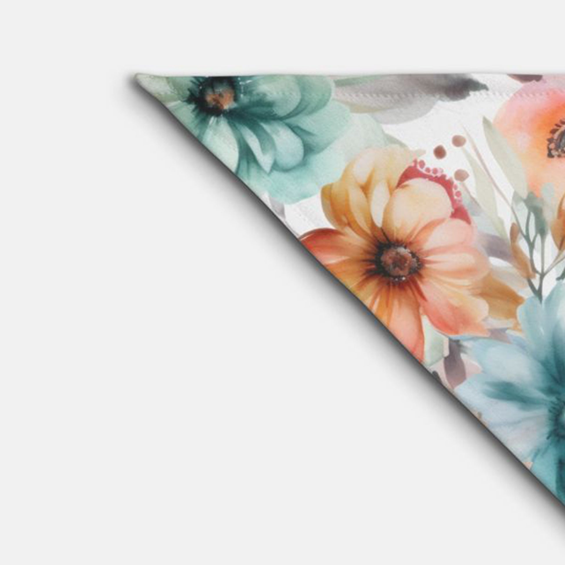 Floral Blues Watercolour Dog Bandana - Apawry Pup