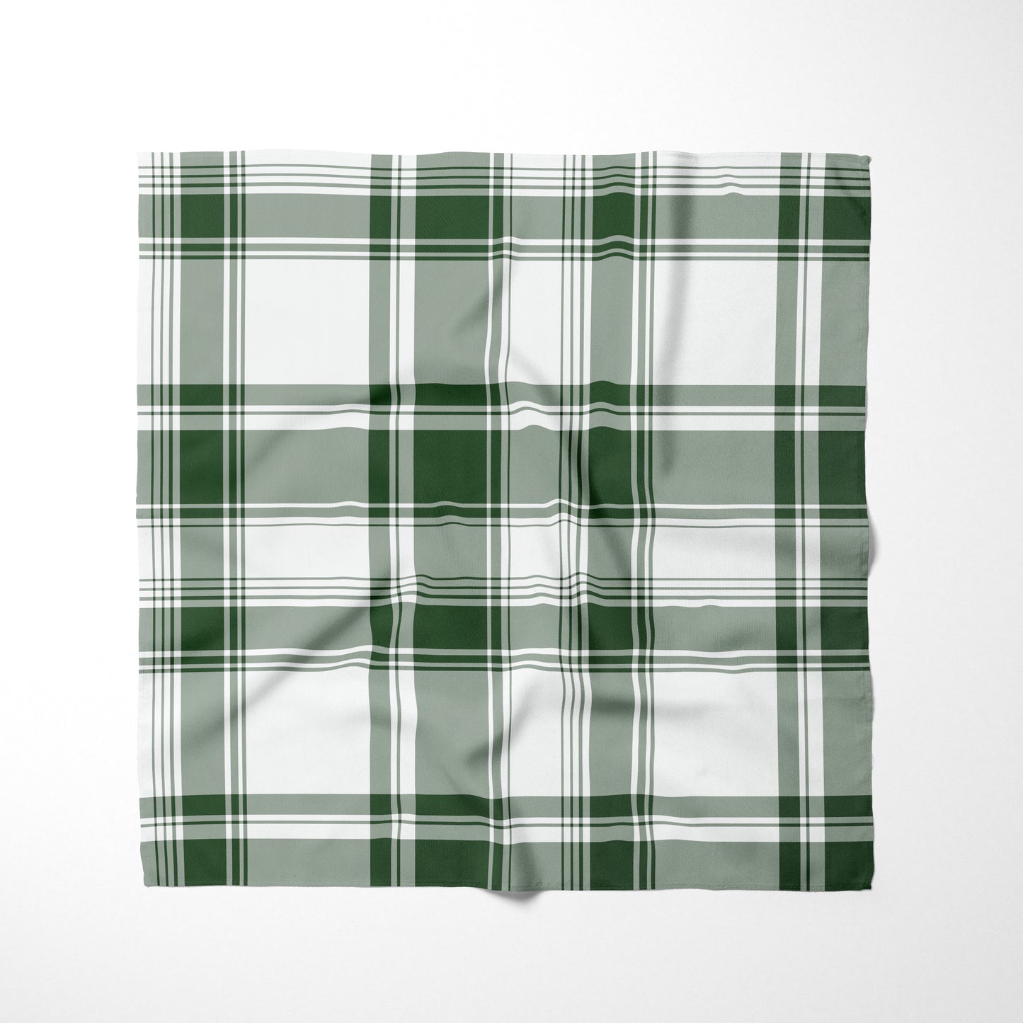 Hunter Green And White Plaid Dog Bandana - Apawry Pup