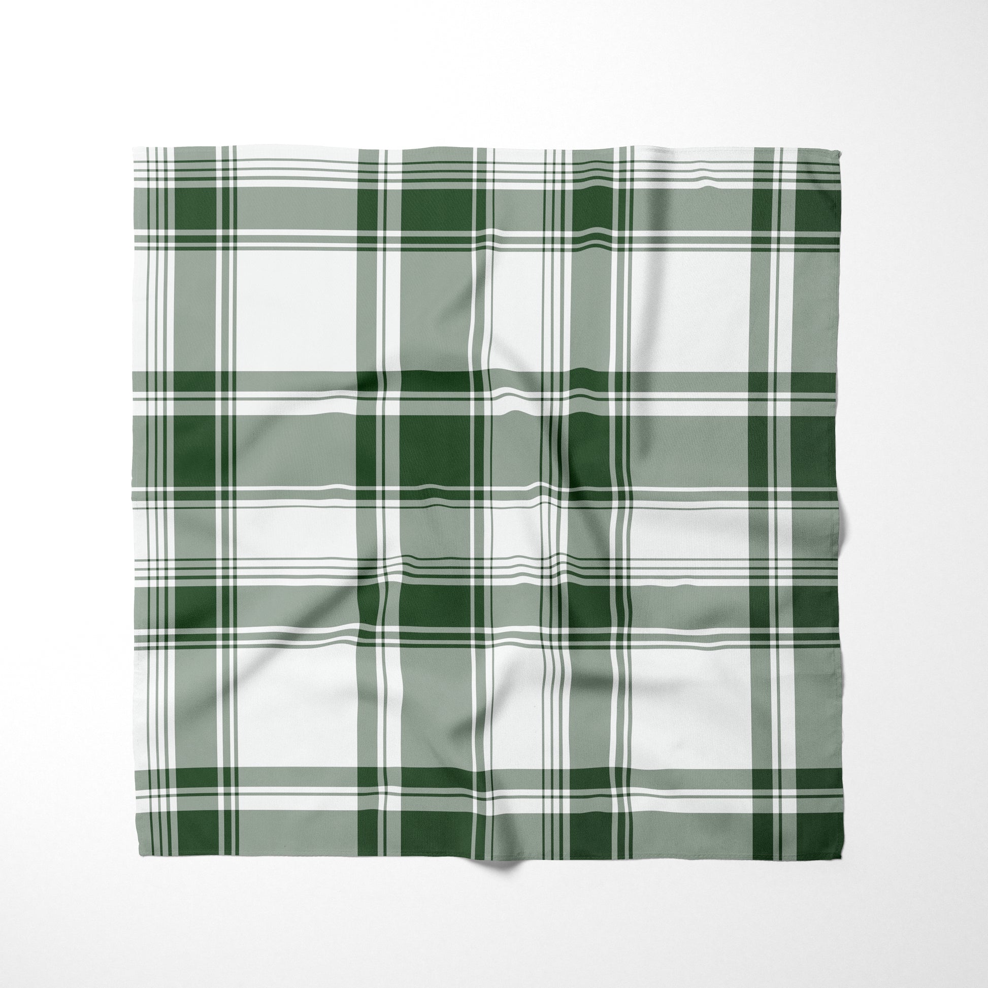 Hunter Green And White Plaid Dog Bandana - Apawry Pup