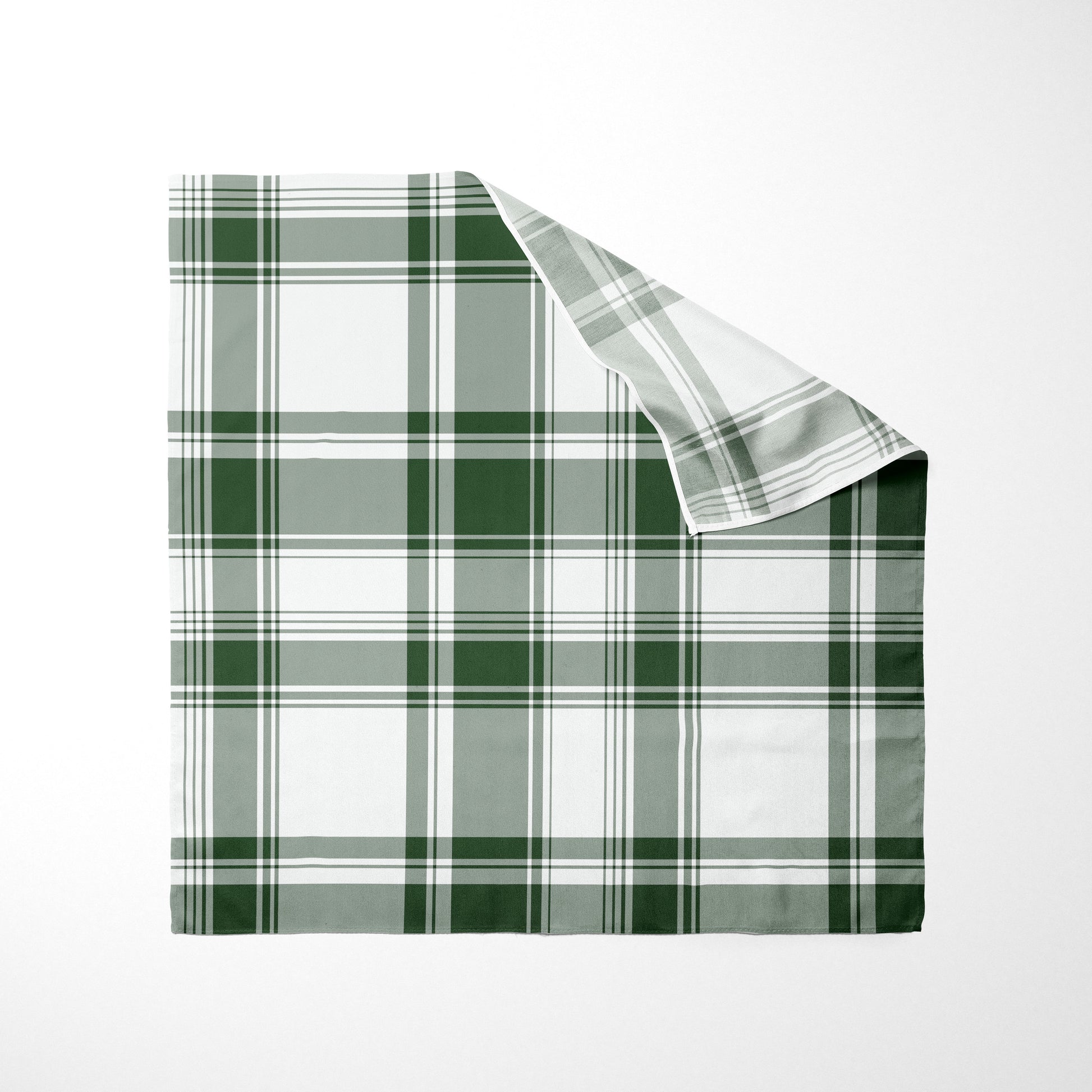 Hunter Green And White Plaid Dog Bandana - Apawry Pup