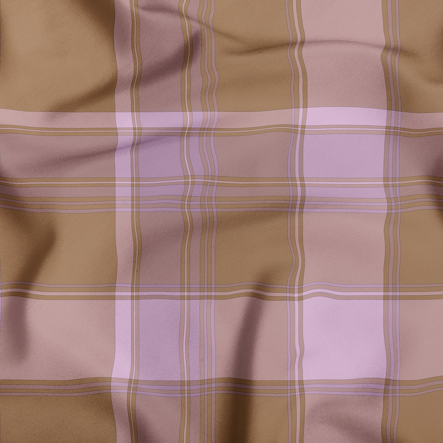 Light Pink Light Purple and Tan Plaid Dog Bandana - Apawry Pup