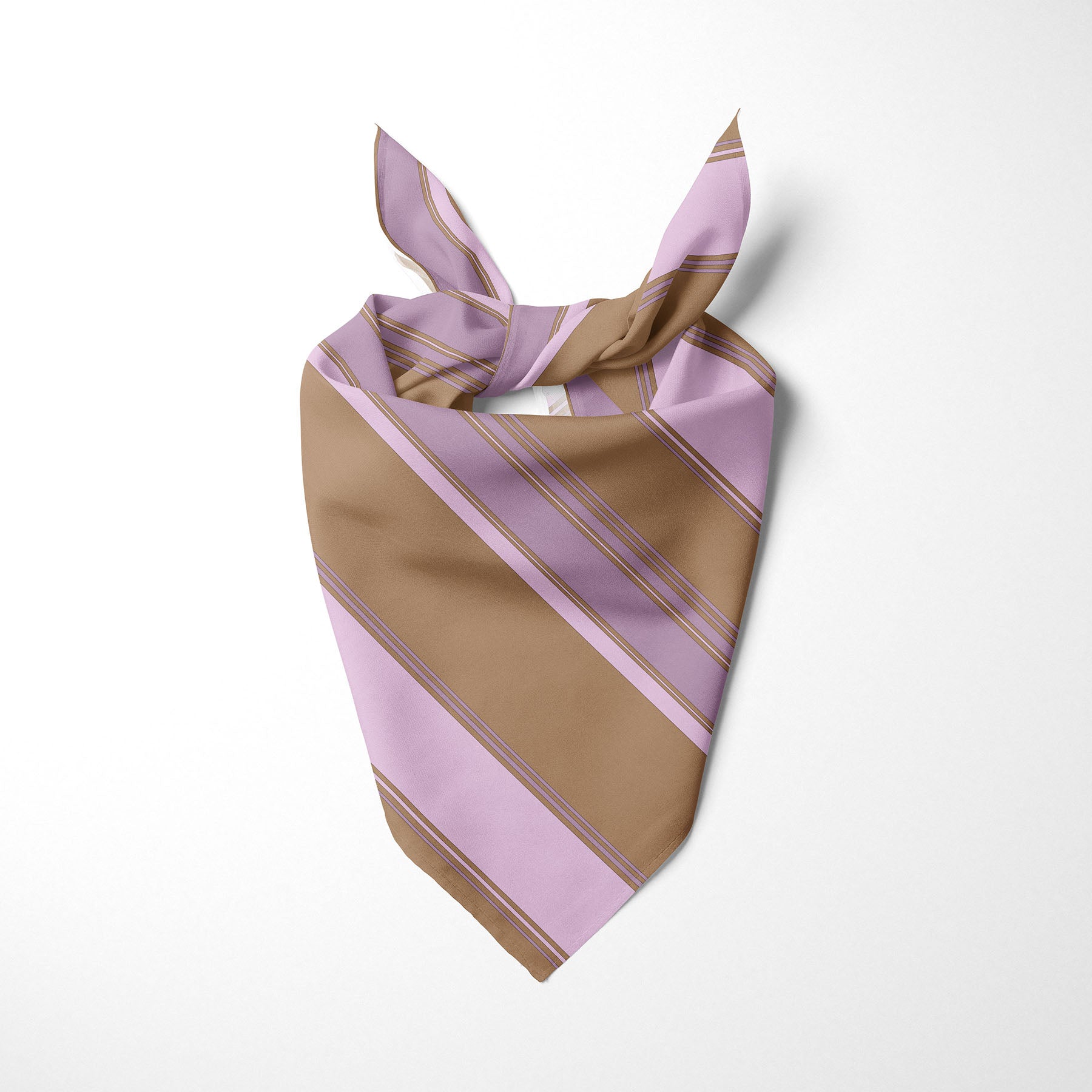 Light Pink Light Purple And Tan Striped Dog Bandana - Apawry Pup