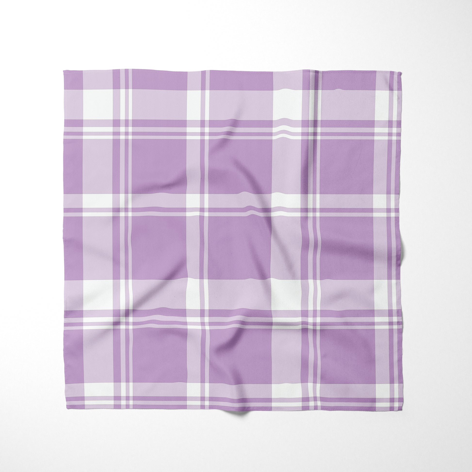 Light Purple And White Plaid Dog Bandana - Apawry Pup