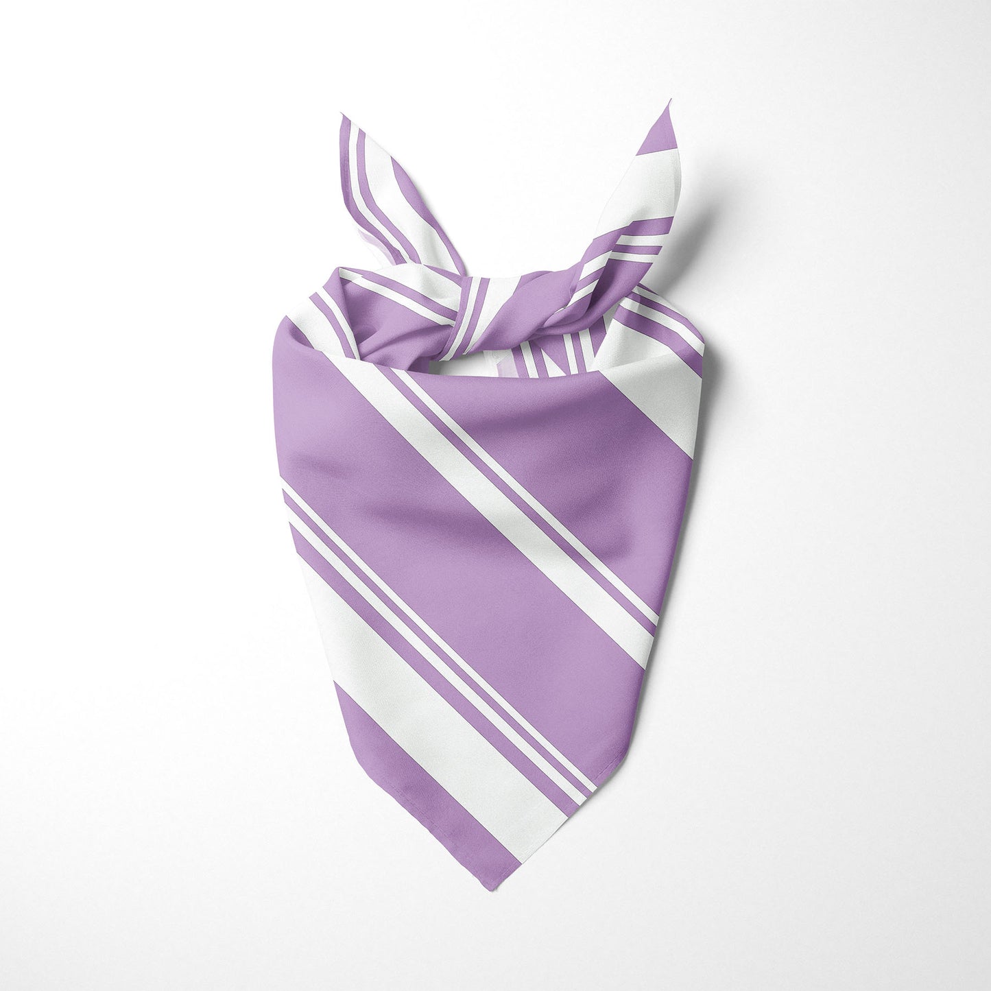 Light Purple and White Striped Dog Bandana - Apawry Pup