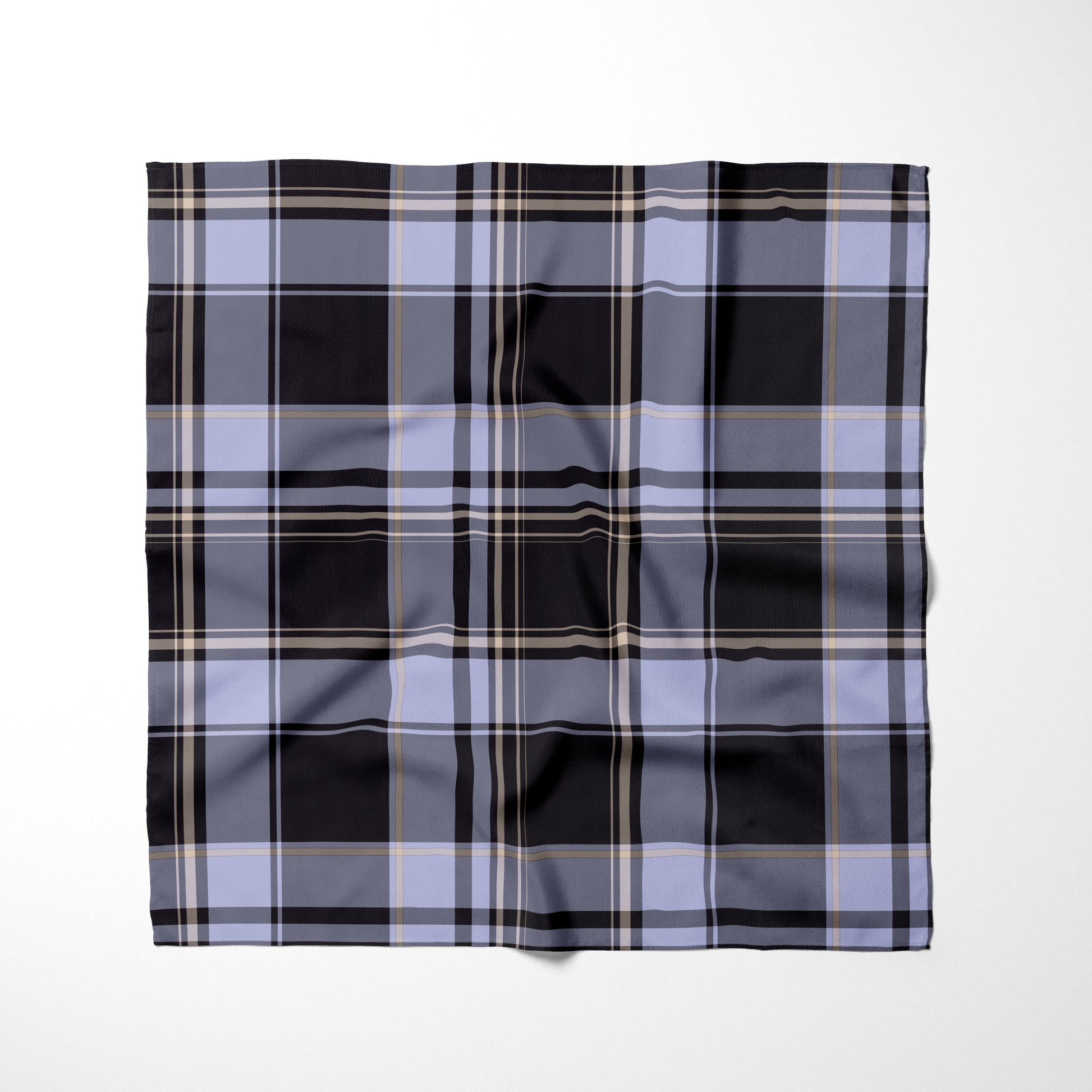 Black Indigo and Nude Plaid Dog Bandana - Apawry Pup