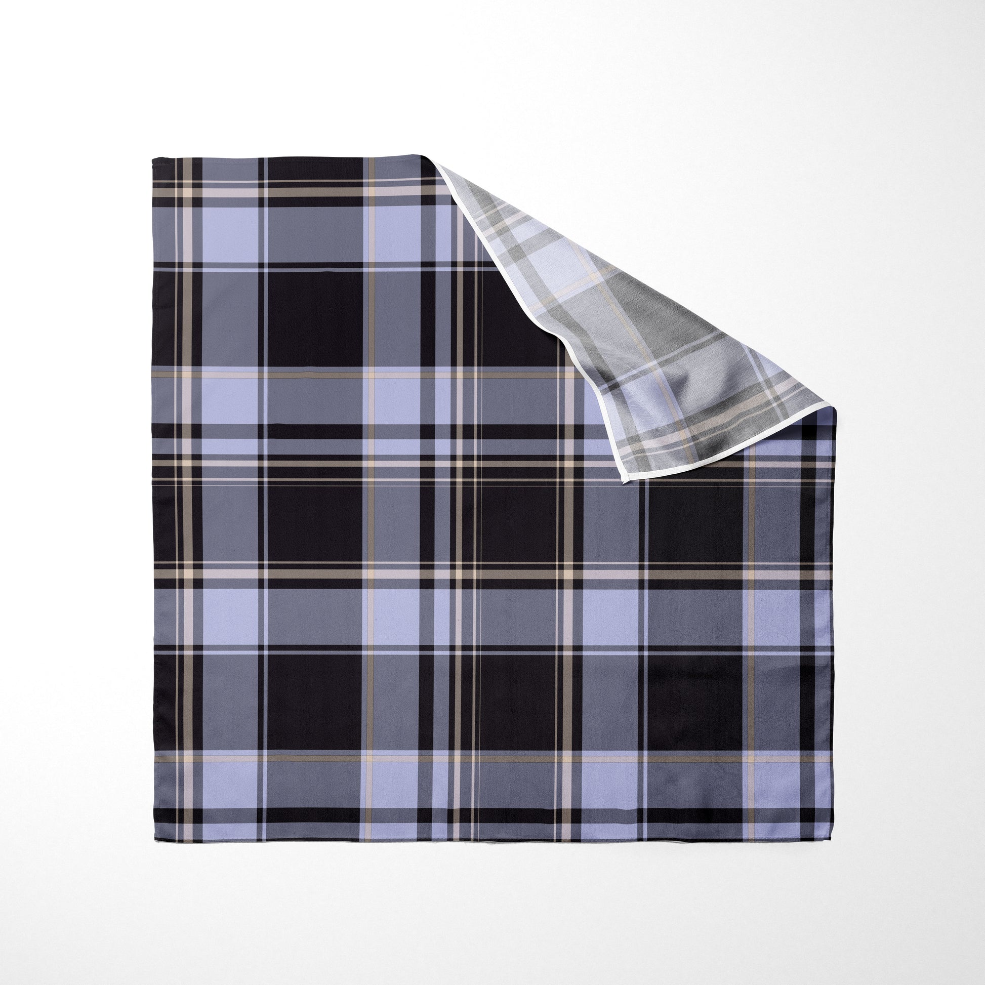 Black Indigo and Nude Plaid Dog Bandana - Apawry Pup