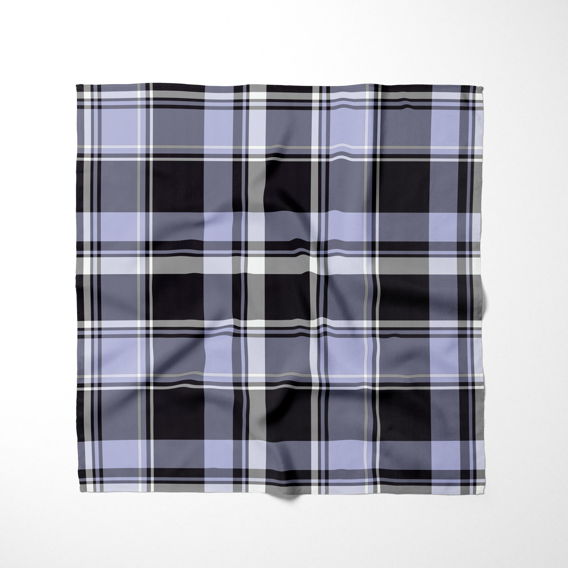 Light Purple Black and White Plaid Dog Bandana - Apawry Pup