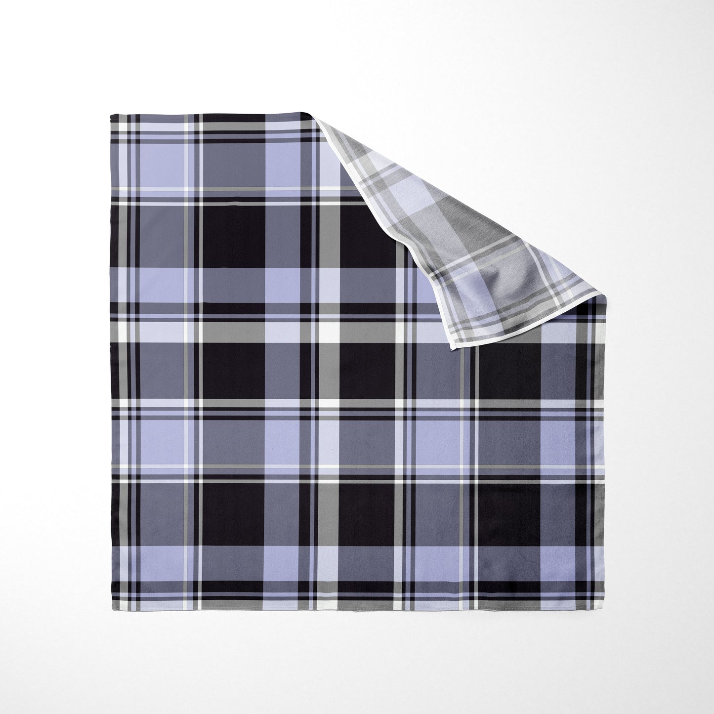 Light Purple Black and White Plaid Dog Bandana - Apawry Pup