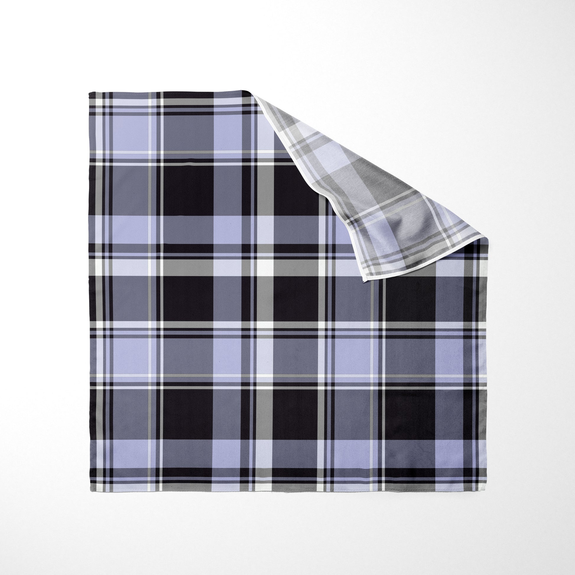 Light Purple Black and White Plaid Dog Bandana - Apawry Pup