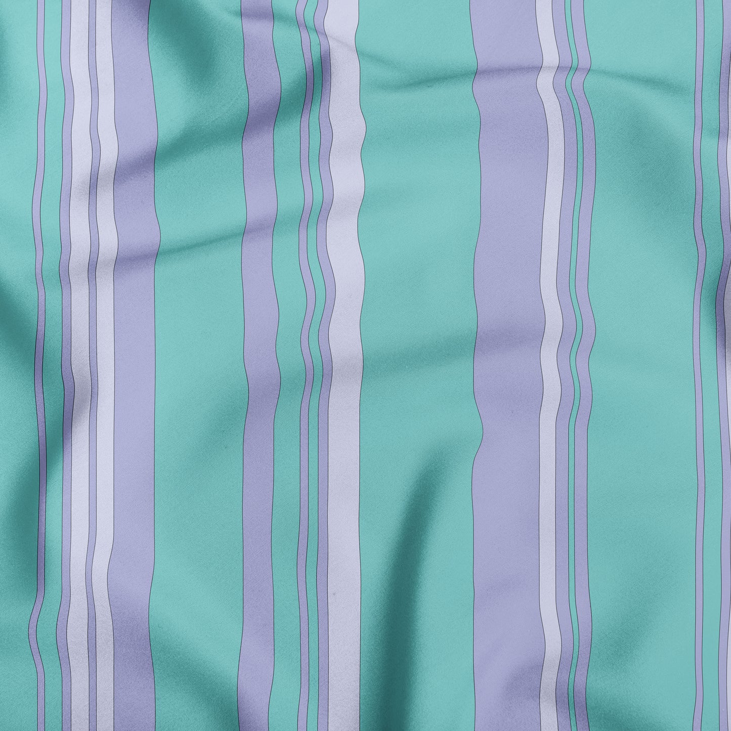 Light Teal Light Purple And White Striped Dog Bandana - Apawry Pup