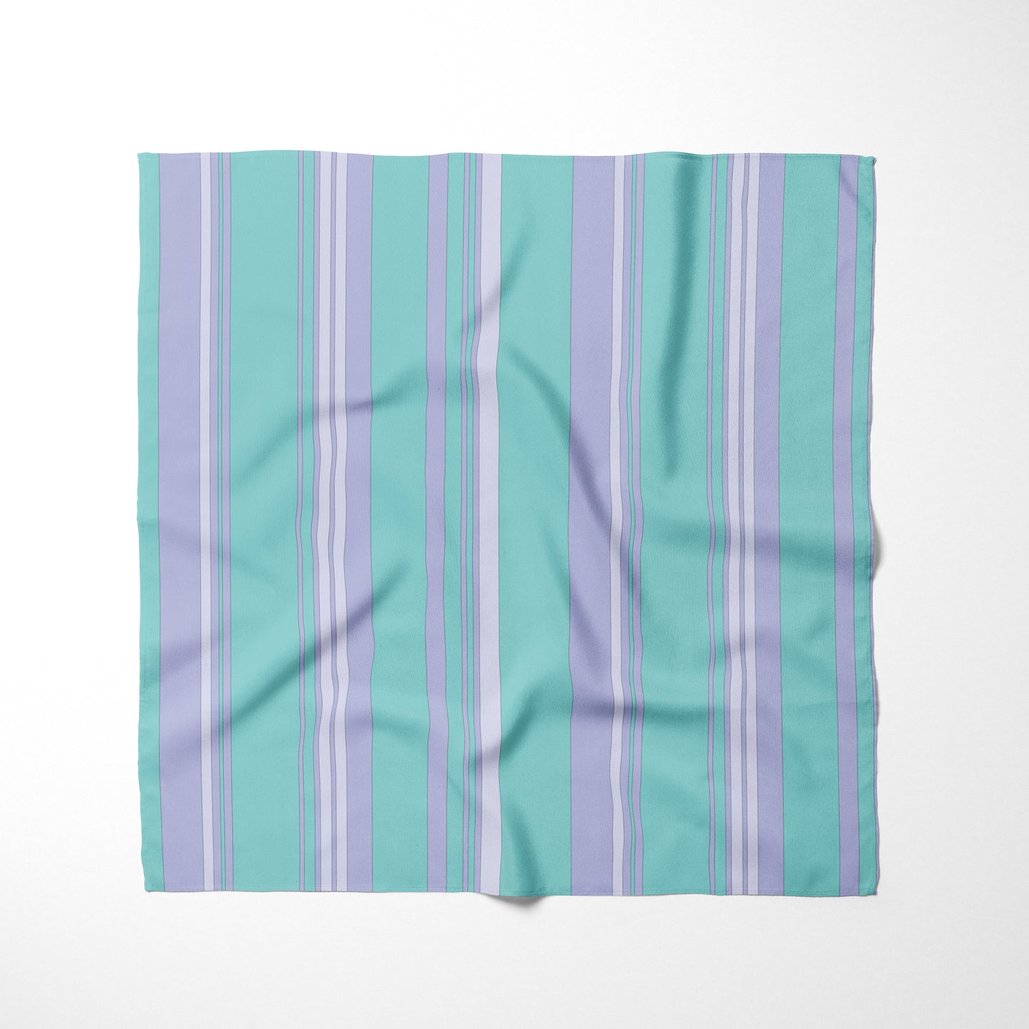 Light Teal Light Purple And White Striped Dog Bandana - Apawry Pup