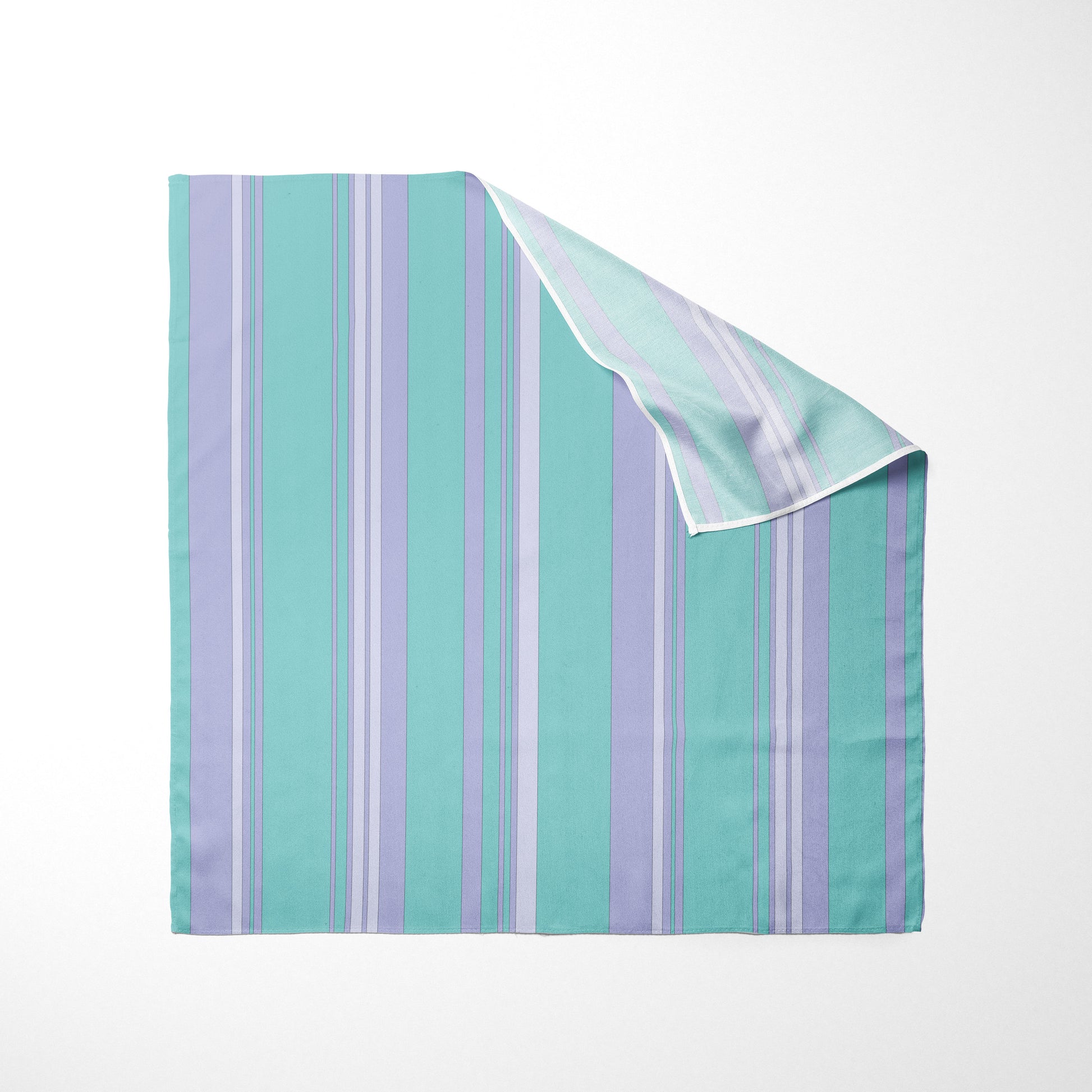 Light Teal Light Purple And White Striped Dog Bandana - Apawry Pup