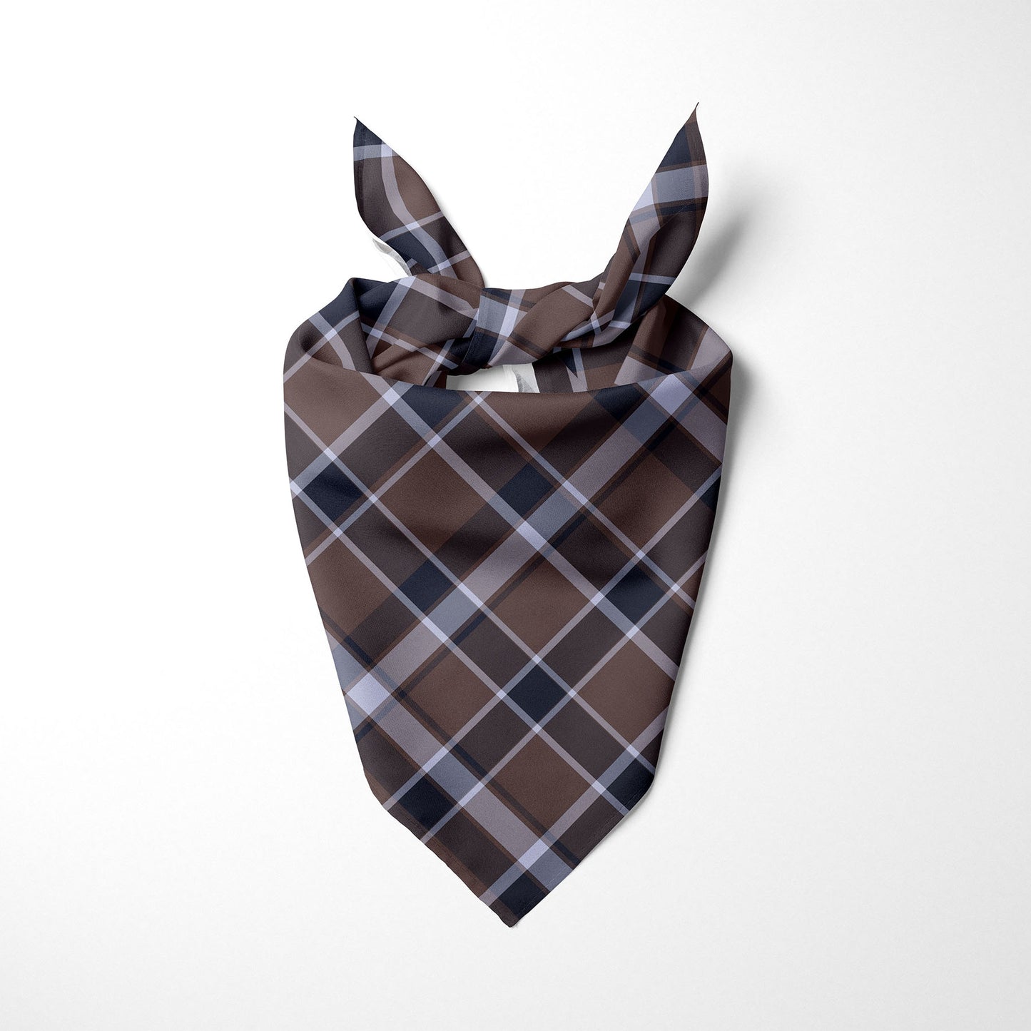 Mauve Navy Blue And White Plaid II Dog Bandana - Apawry Pup