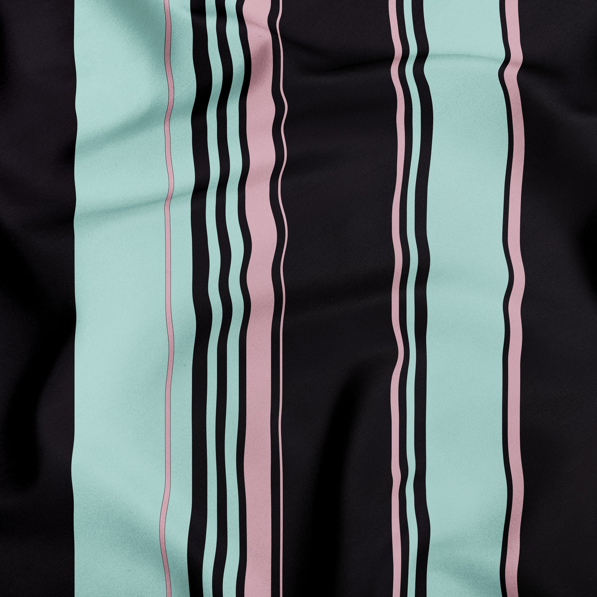 Mint Black And Light Pink Striped Dog Bandana - Apawry Pup