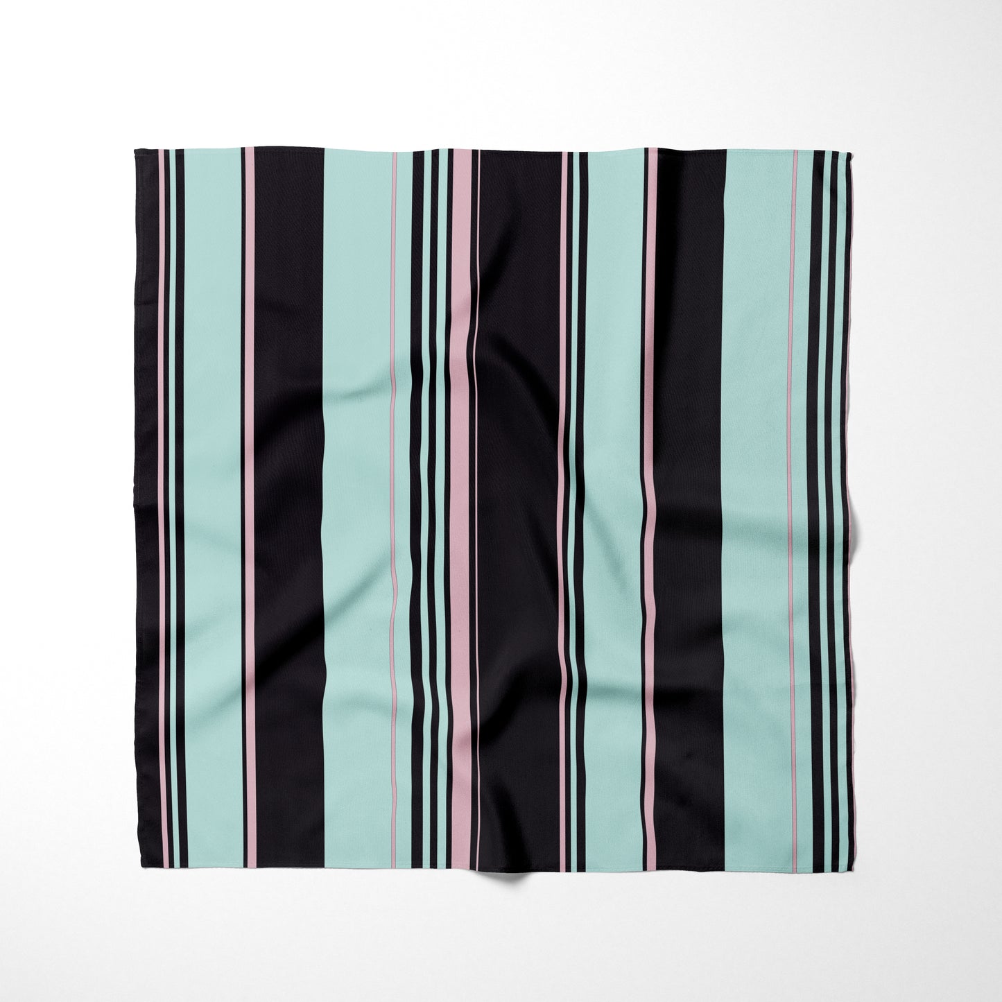 Mint Black And Light Pink Striped Dog Bandana - Apawry Pup