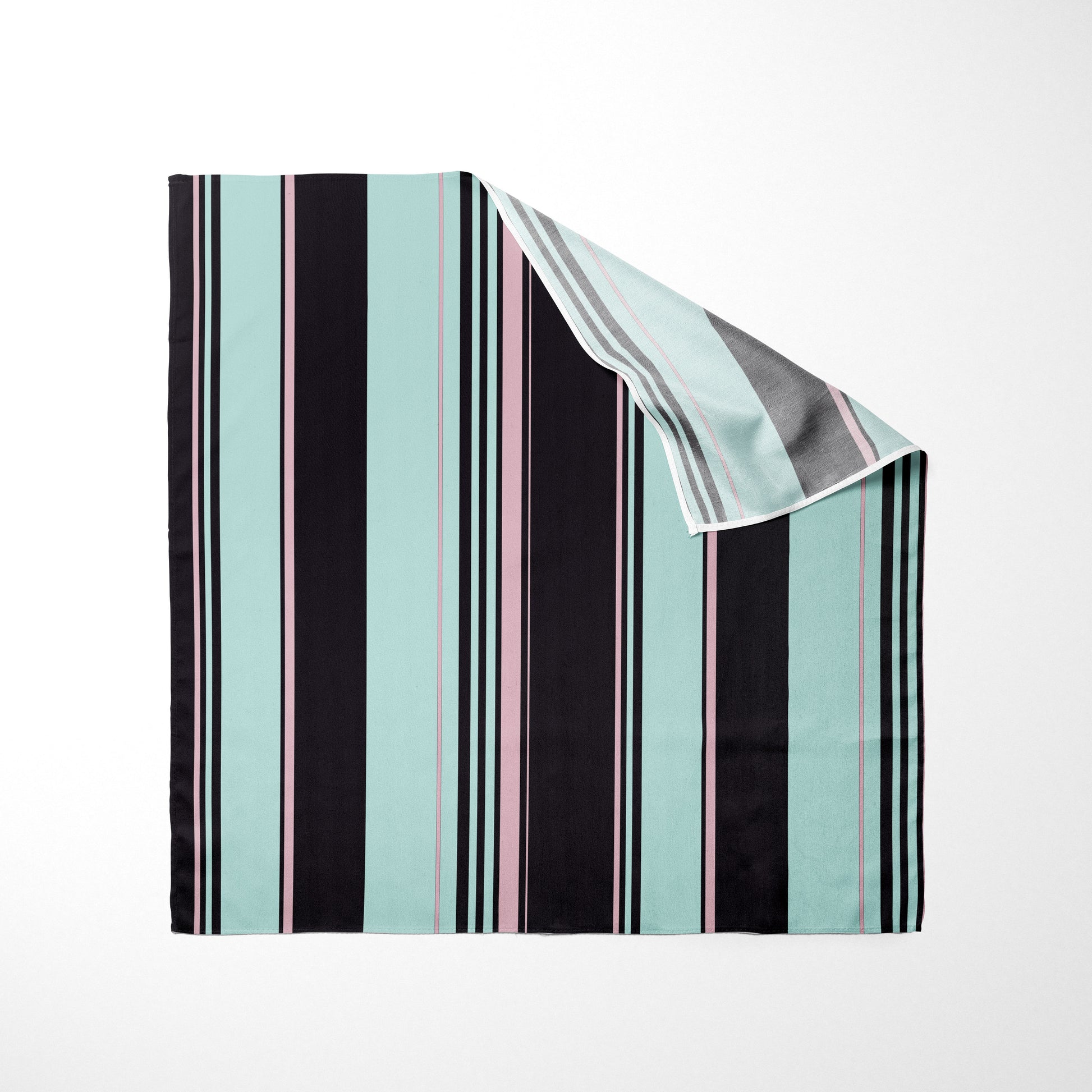 Mint Black And Light Pink Striped Dog Bandana - Apawry Pup