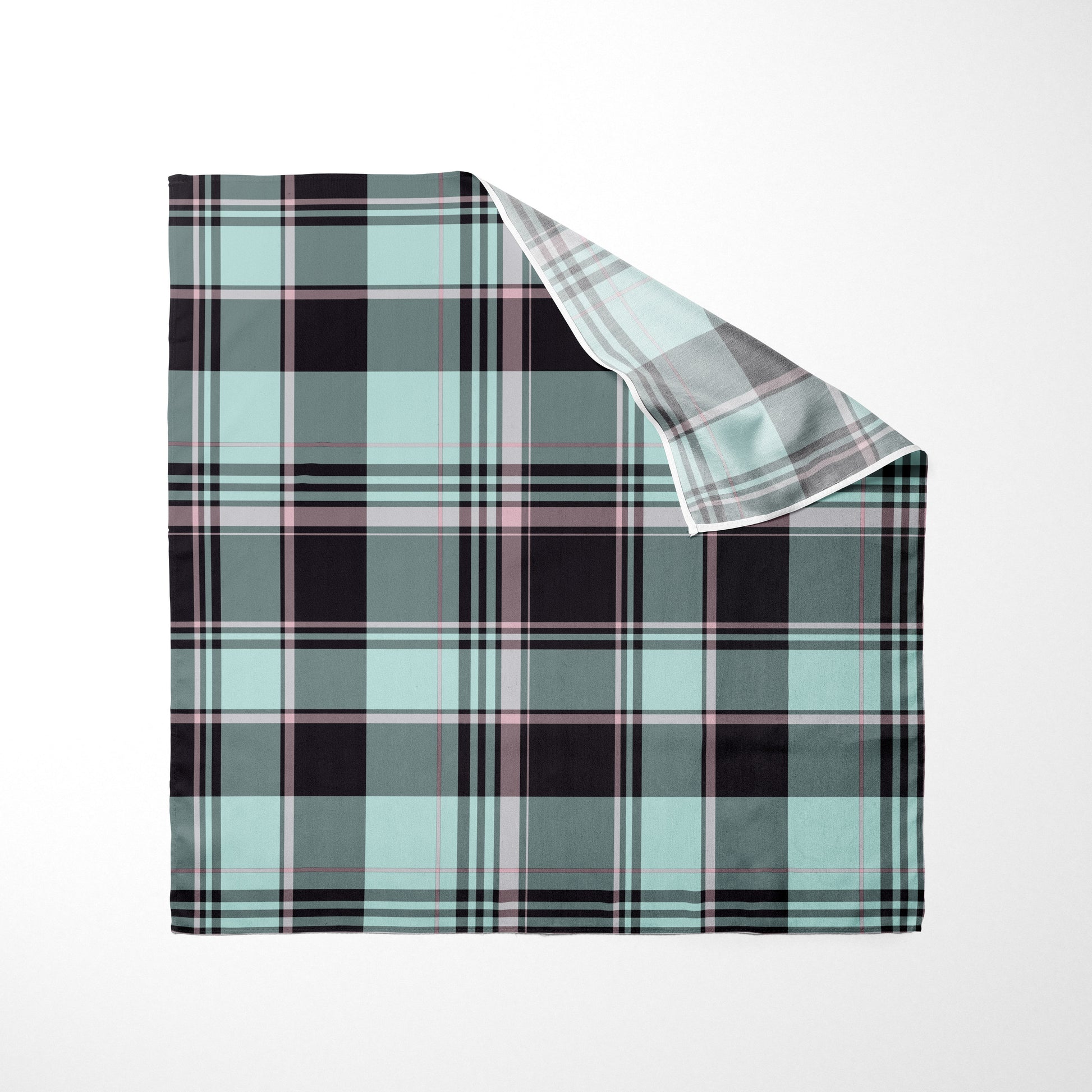 Black Mint And Pink Plaid Dog Bandana - Apawry Pup