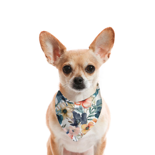 Floral By The Brook Watercolour Dog Bandana - Apawry Pup