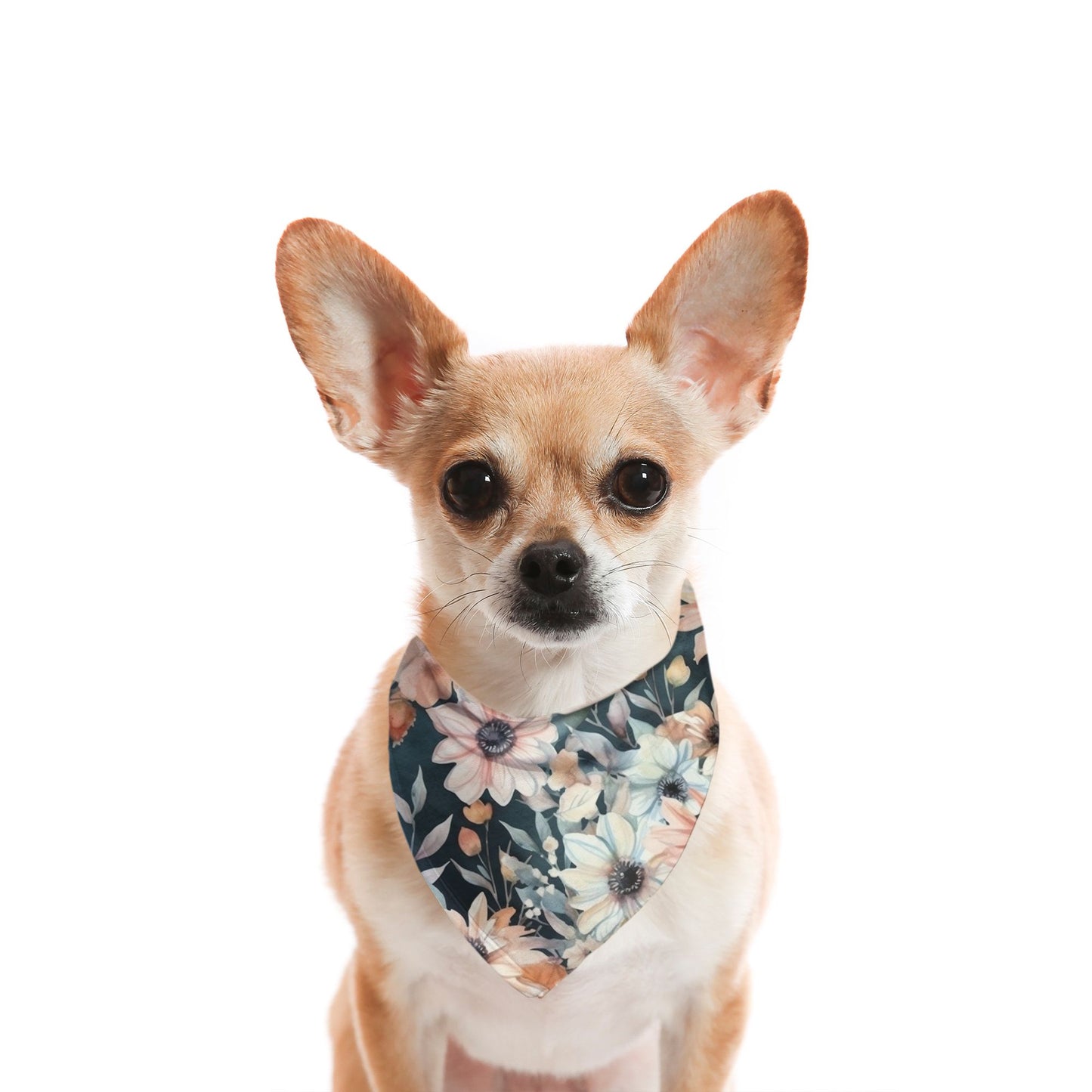 Floral Night Blossoms Watercolour Dog Bandana - Apawry Pup