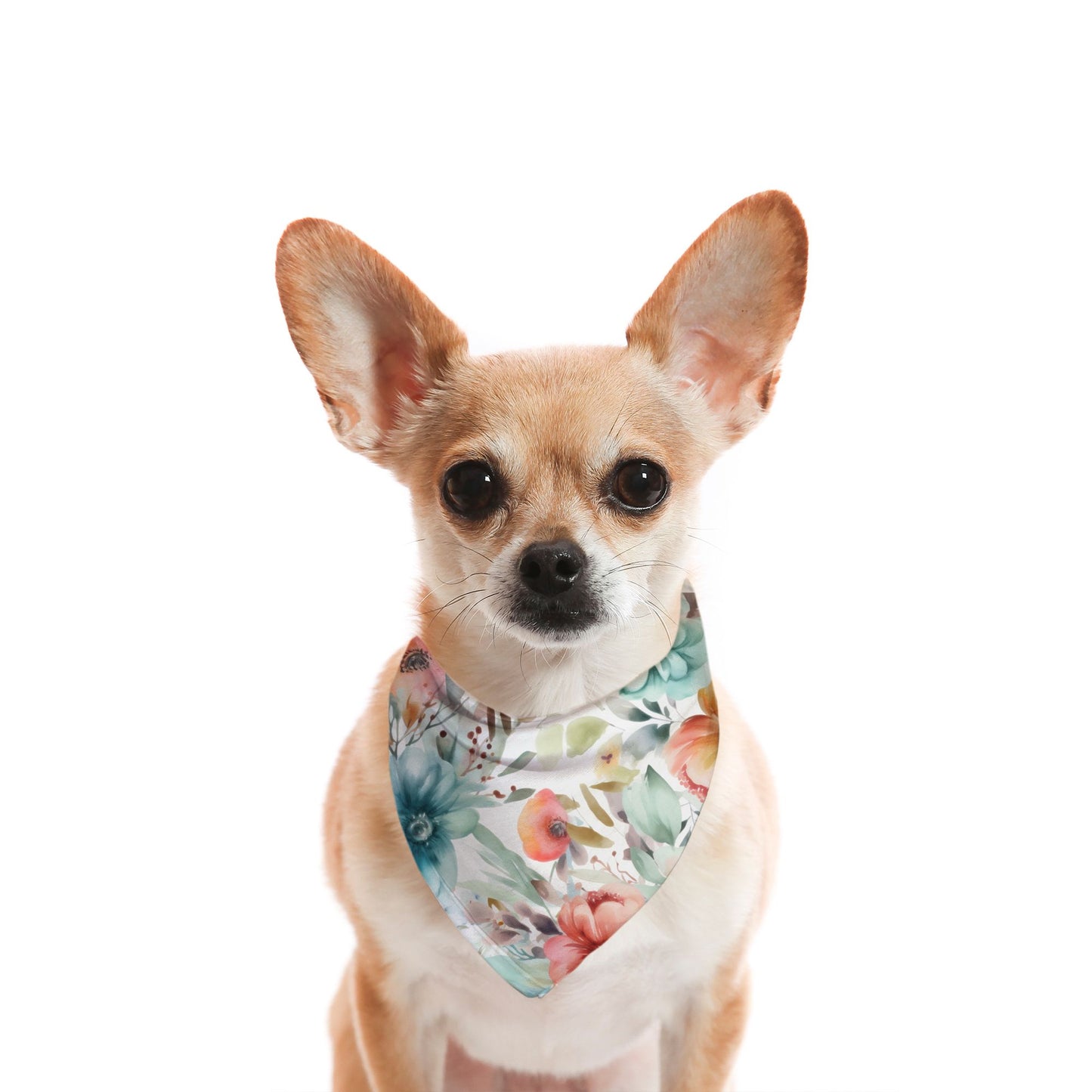 Floral Blues Watercolour Dog Bandana - Apawry Pup