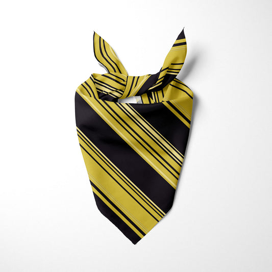 Mustard Yellow And Black Striped Dog Bandana - Apawry Pup