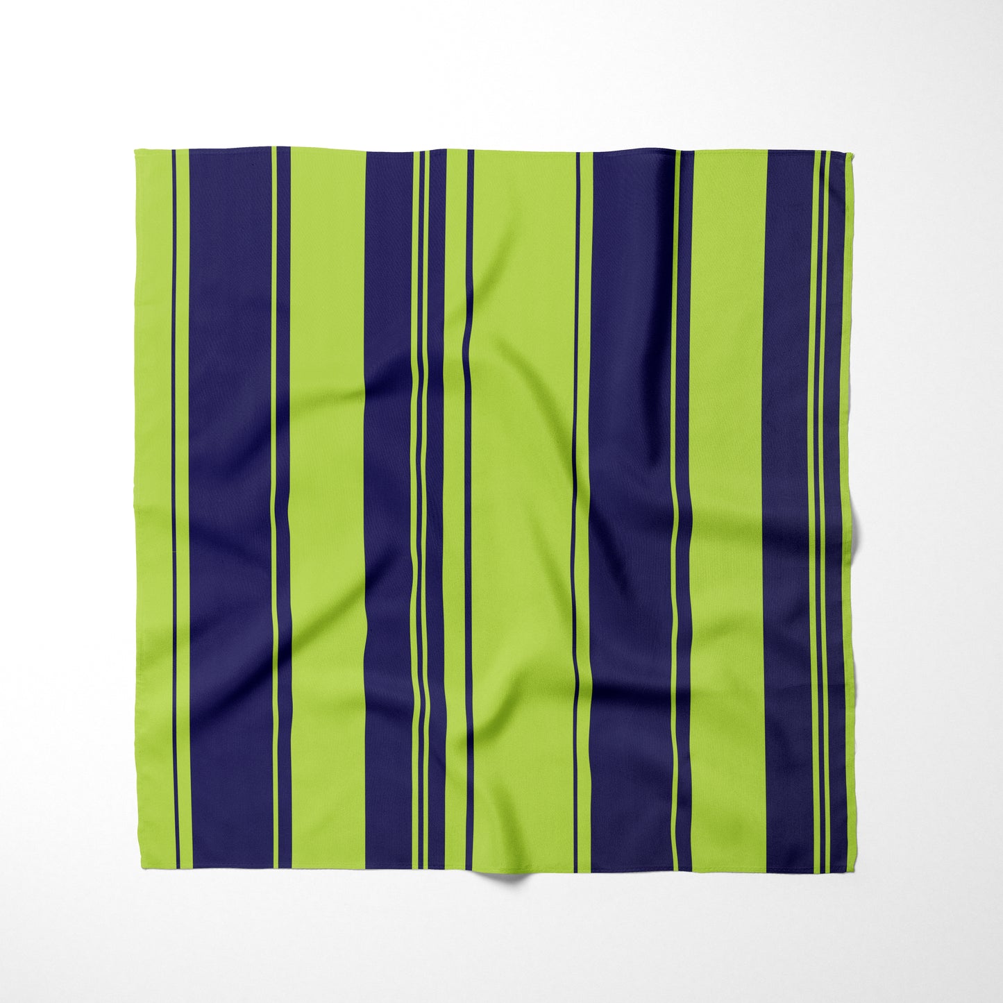 Navy Blue And Lime Green Striped Dog Bandana - Apawry Pup