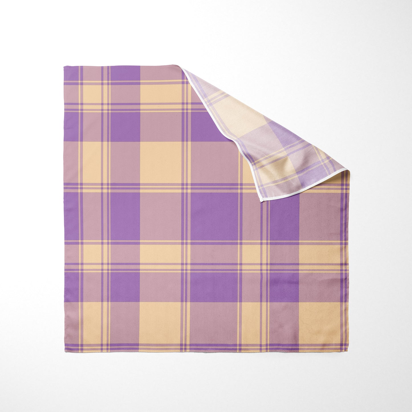 Nude And Light Purple Plaid Dog Bandana - Apawry Pup