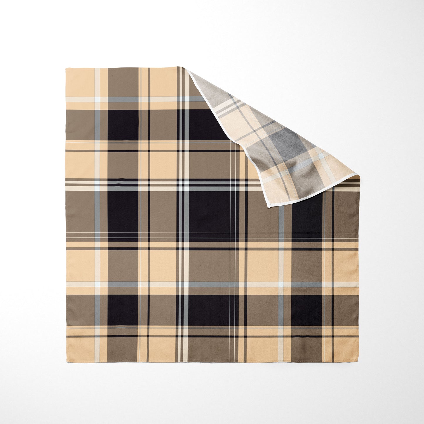 Nude Black And White Plaid Dog Bandana - Apawry Pup