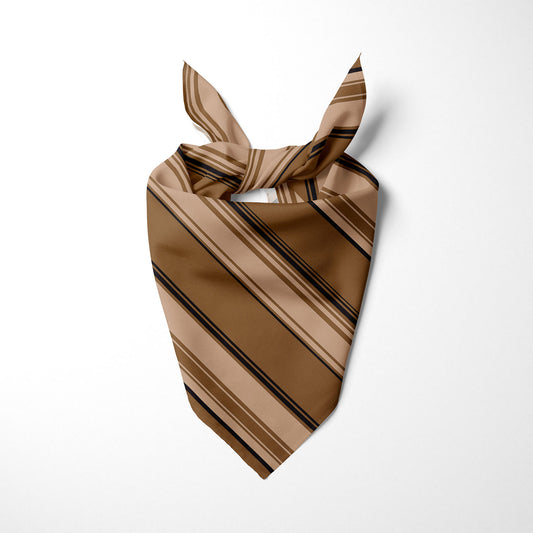 Nude Brown And Black Striped Dog Bandana - Apawry Pup