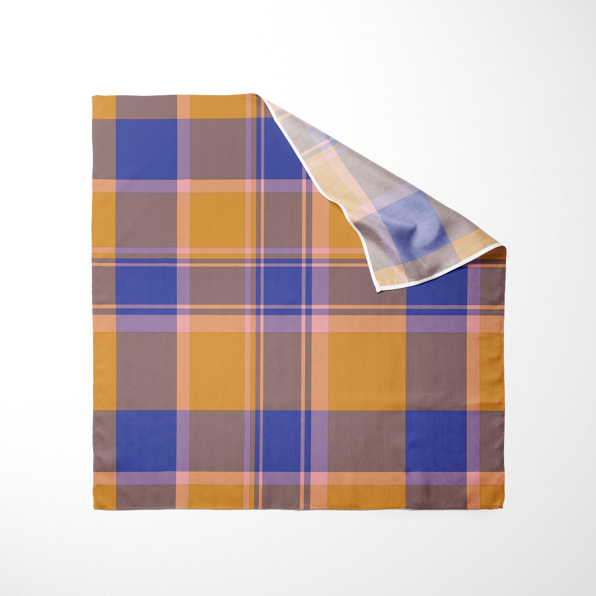 Orange And Blue Plaid Dog Bandana - Apawry Pup