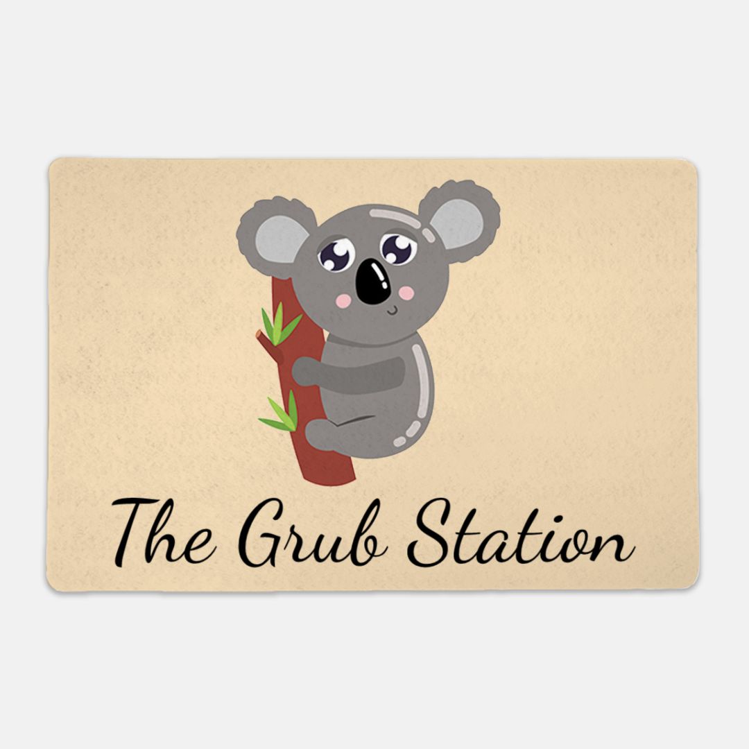 The Grub Station Rectangle Pet Food Mat - Apawry Pup