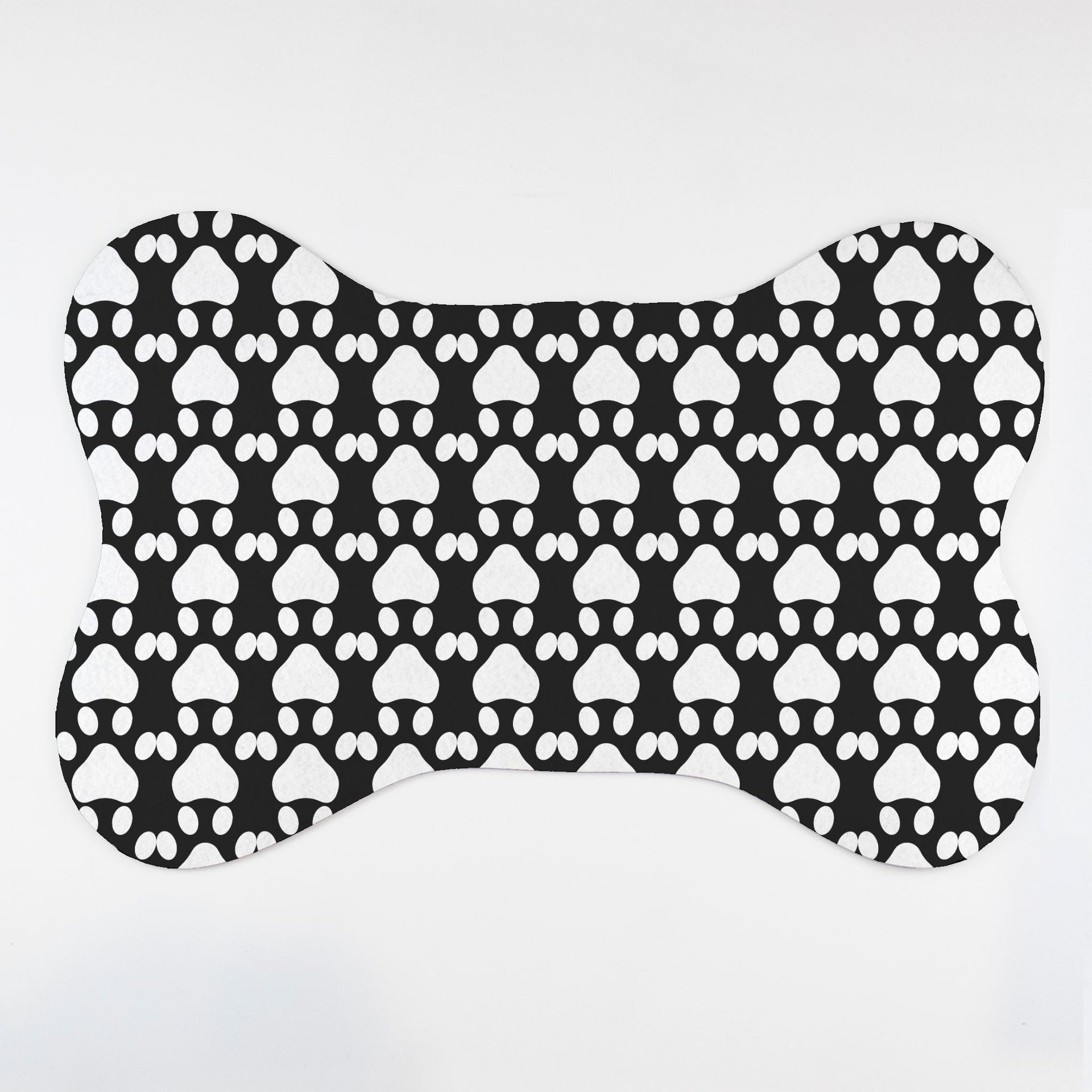 Paw Patterned Bone Shaped Pet Food Mat - Apawry Pup