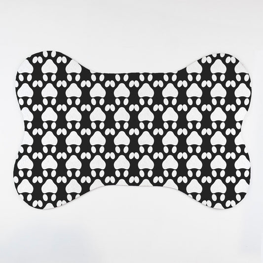 Paw Patterned Bone Shaped Pet Food Mat - Apawry Pup