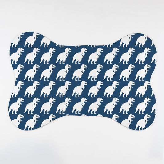 T-Rex Patterned Bone Shaped Pet Food Mat - Apawry Pup