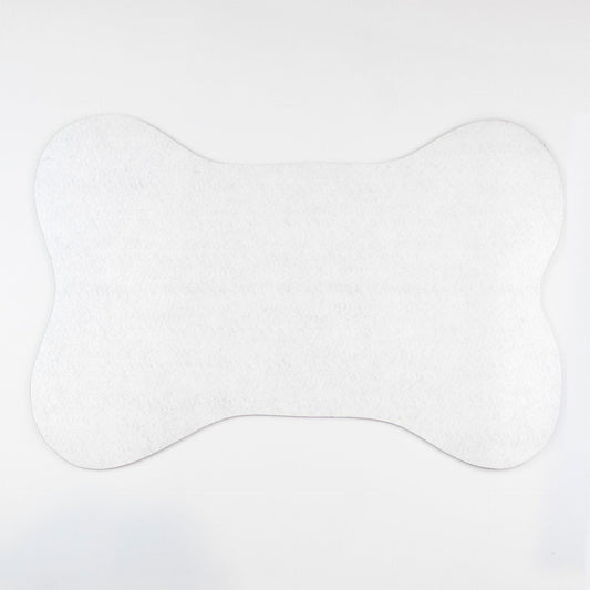 White Bone Shaped Pet Food Mat - Apawry Pup