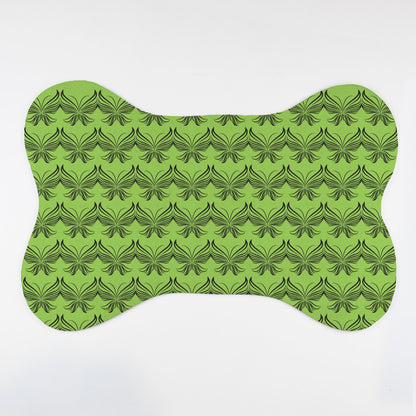 Butterfly Patterned Bone Shaped Pet Food Mat - Apawry Pup