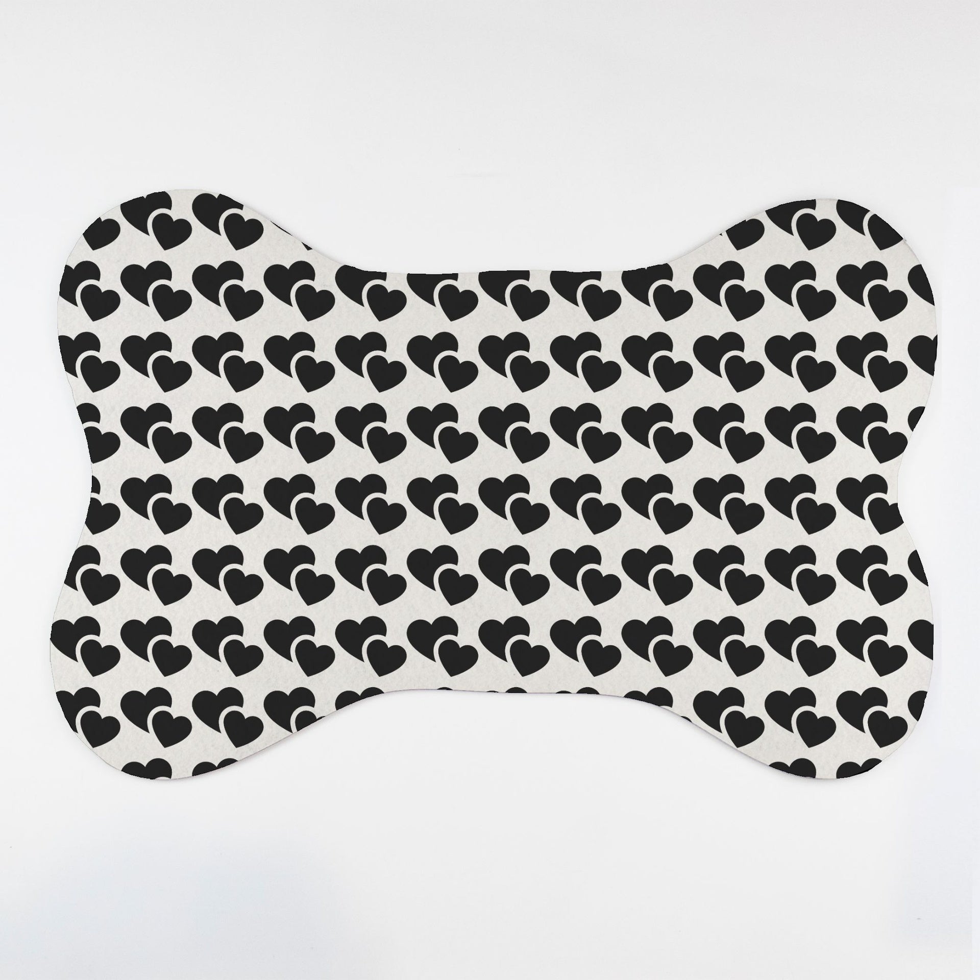 Heart Patterned Bone Shaped Pet Food Mat - Apawry Pup