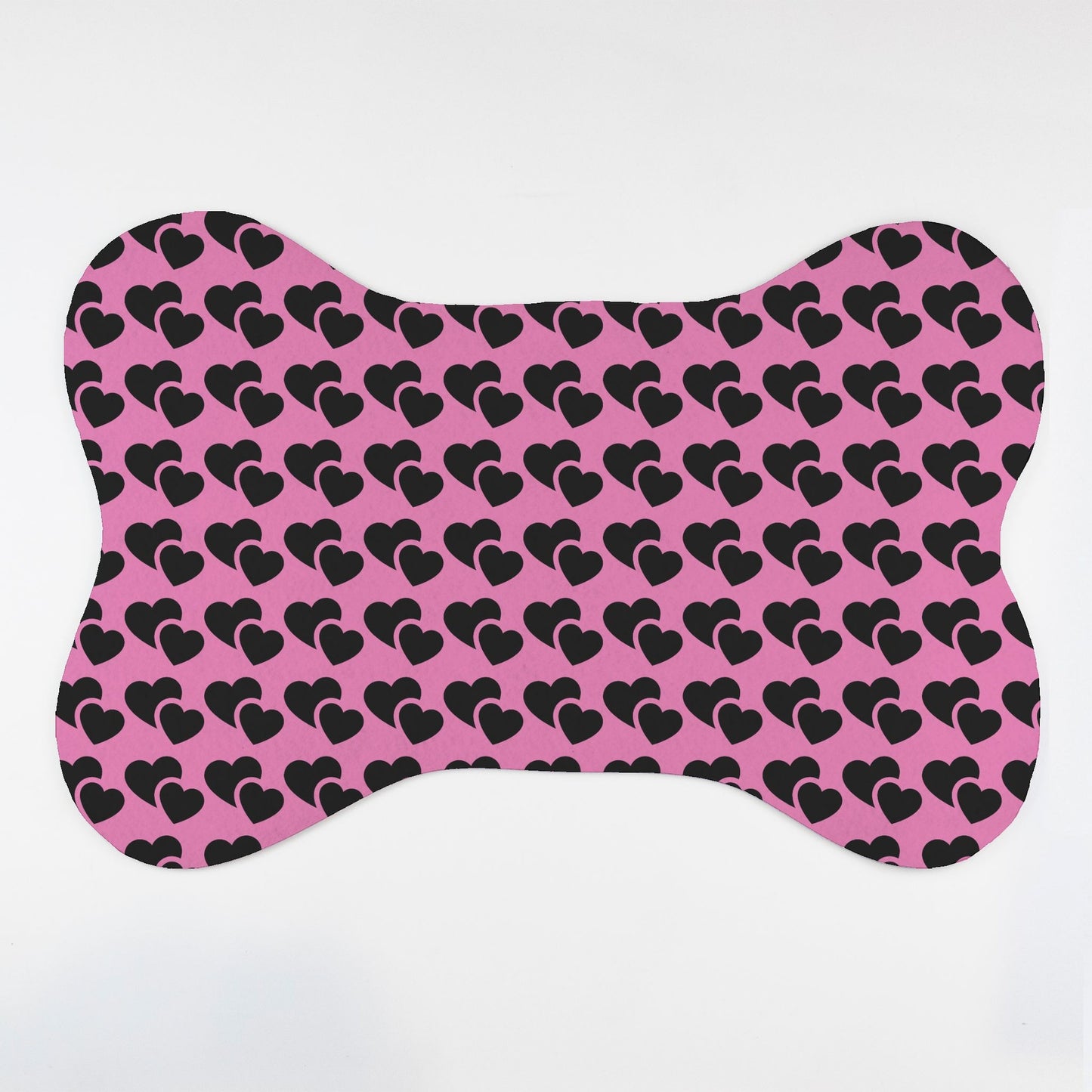 Heart Patterned Bone Shaped Pet Food Mat - Apawry Pup