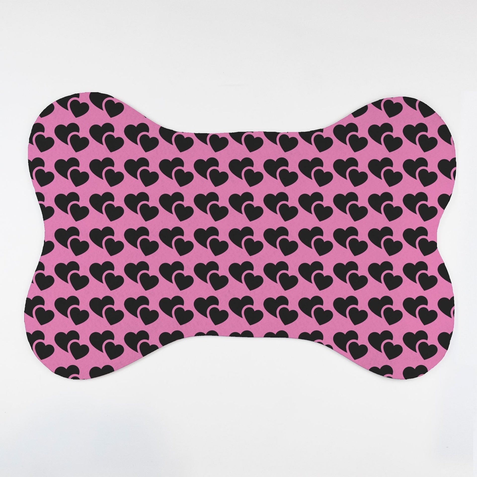 Heart Patterned Bone Shaped Pet Food Mat - Apawry Pup