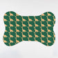 Long Neck Dinosaur Patterned Bone Shaped Pet Food Mat - Apawry Pup