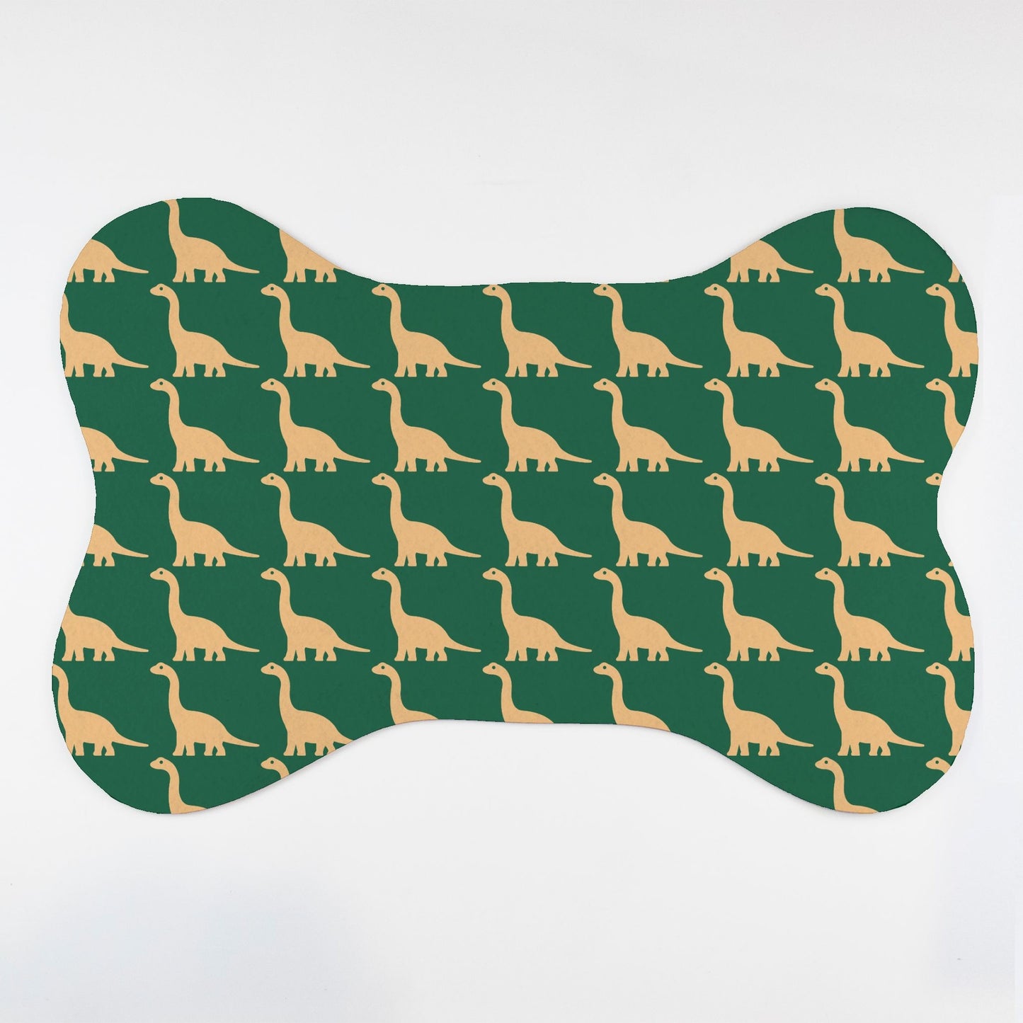 Long Neck Dinosaur Patterned Bone Shaped Pet Food Mat - Apawry Pup