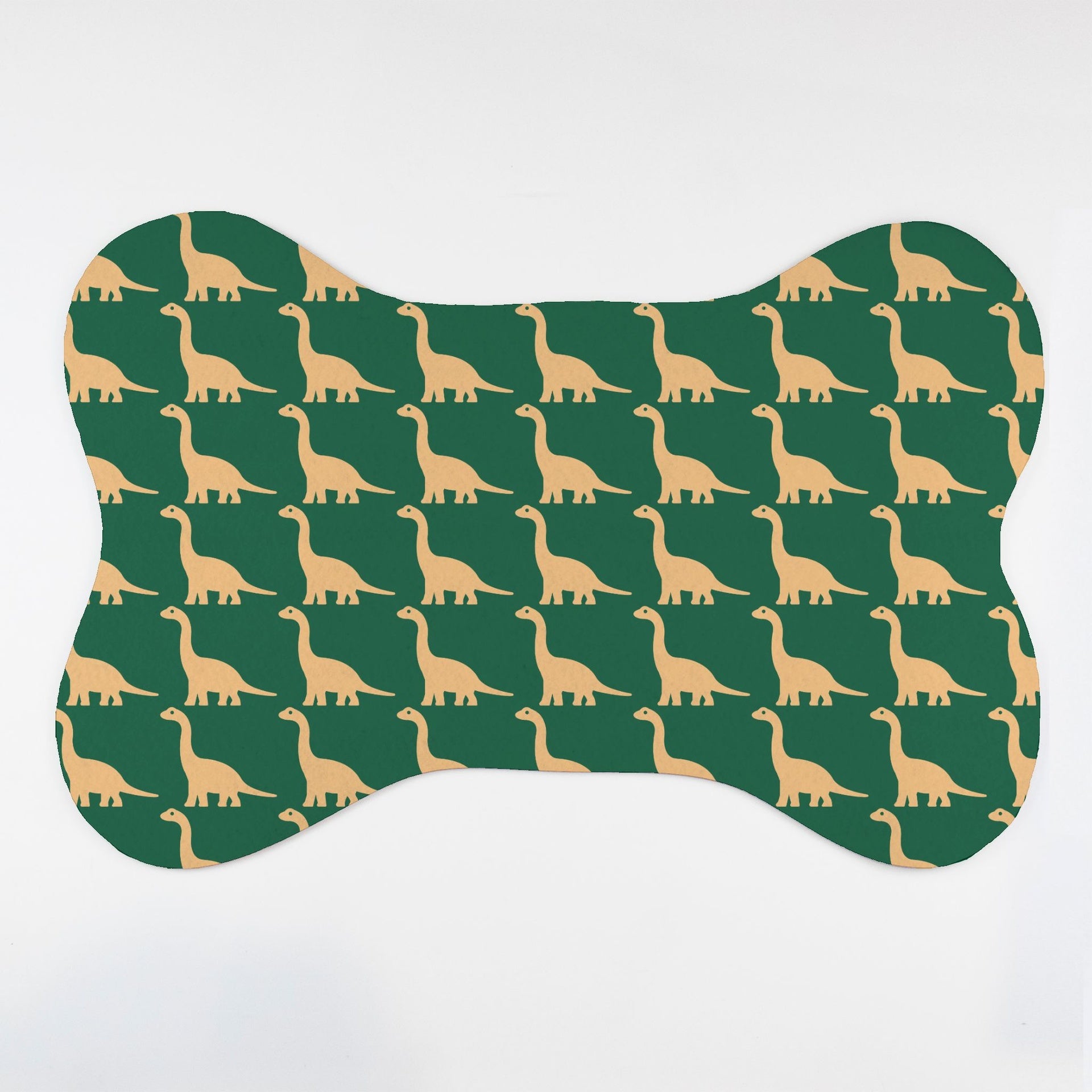 Long Neck Dinosaur Patterned Bone Shaped Pet Food Mat - Apawry Pup