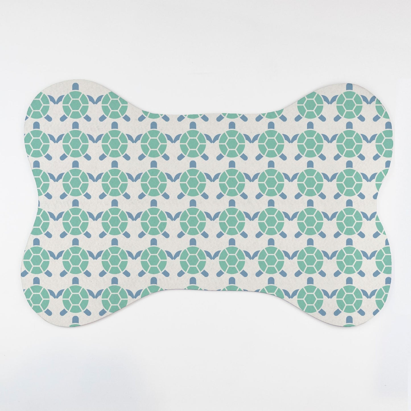 Turtle Patterned Bone Shaped Pet Food Mat - Apawry Pup