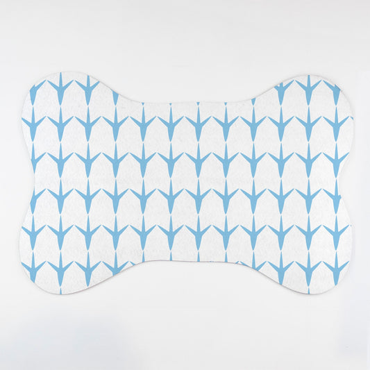 Bird Feet Patterned Bone Shaped Pet Food Mat - Apawry Pup