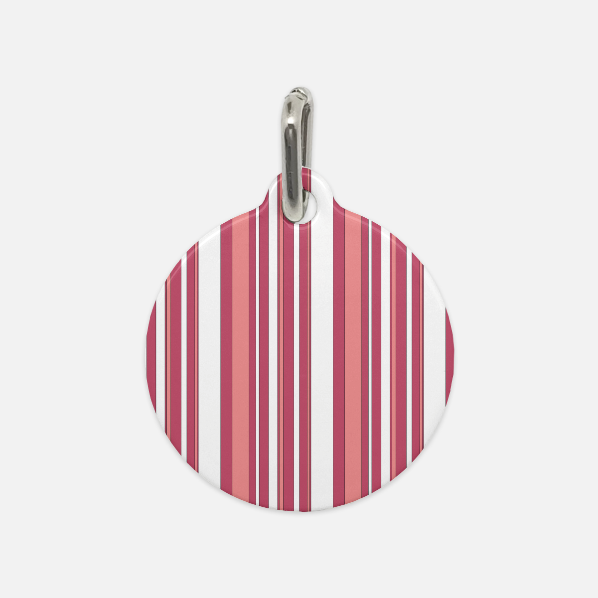 Pink and White Stripes Dog Tag - Apawry Pup