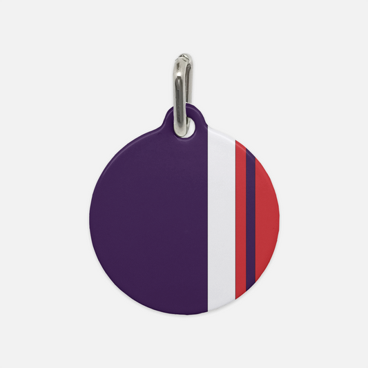 White Red & Purple Stripes Dog Tag - Apawry Pup