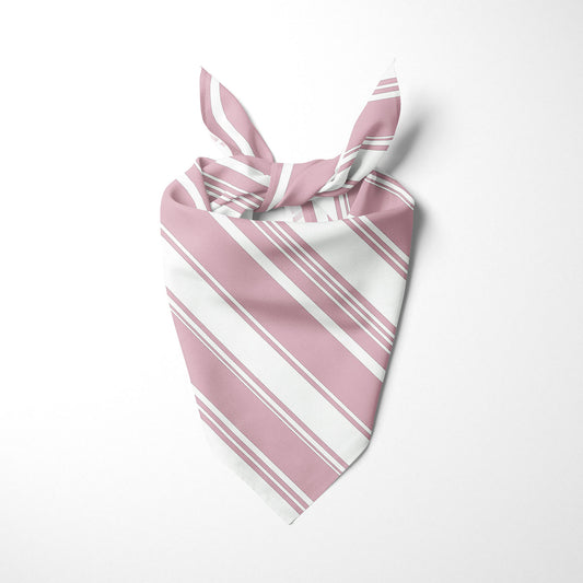 Rose Pink And White Striped Dog Bandana - Apawry Pup