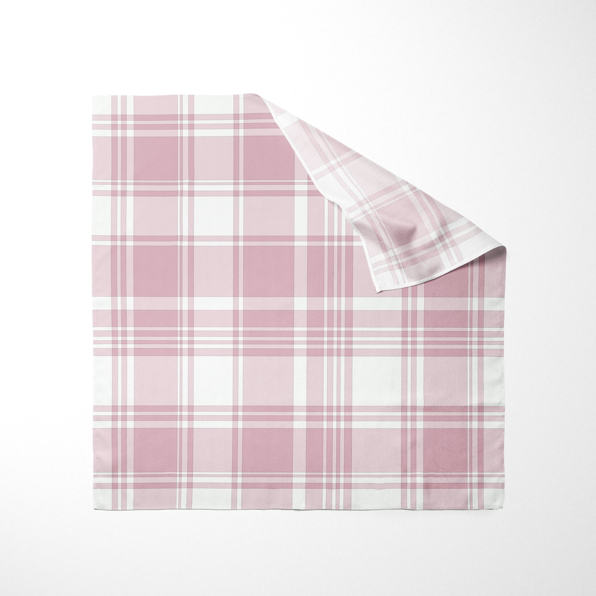 Rose Pink Light Pink And White Plaid Dog Bandana - Apawry Pup