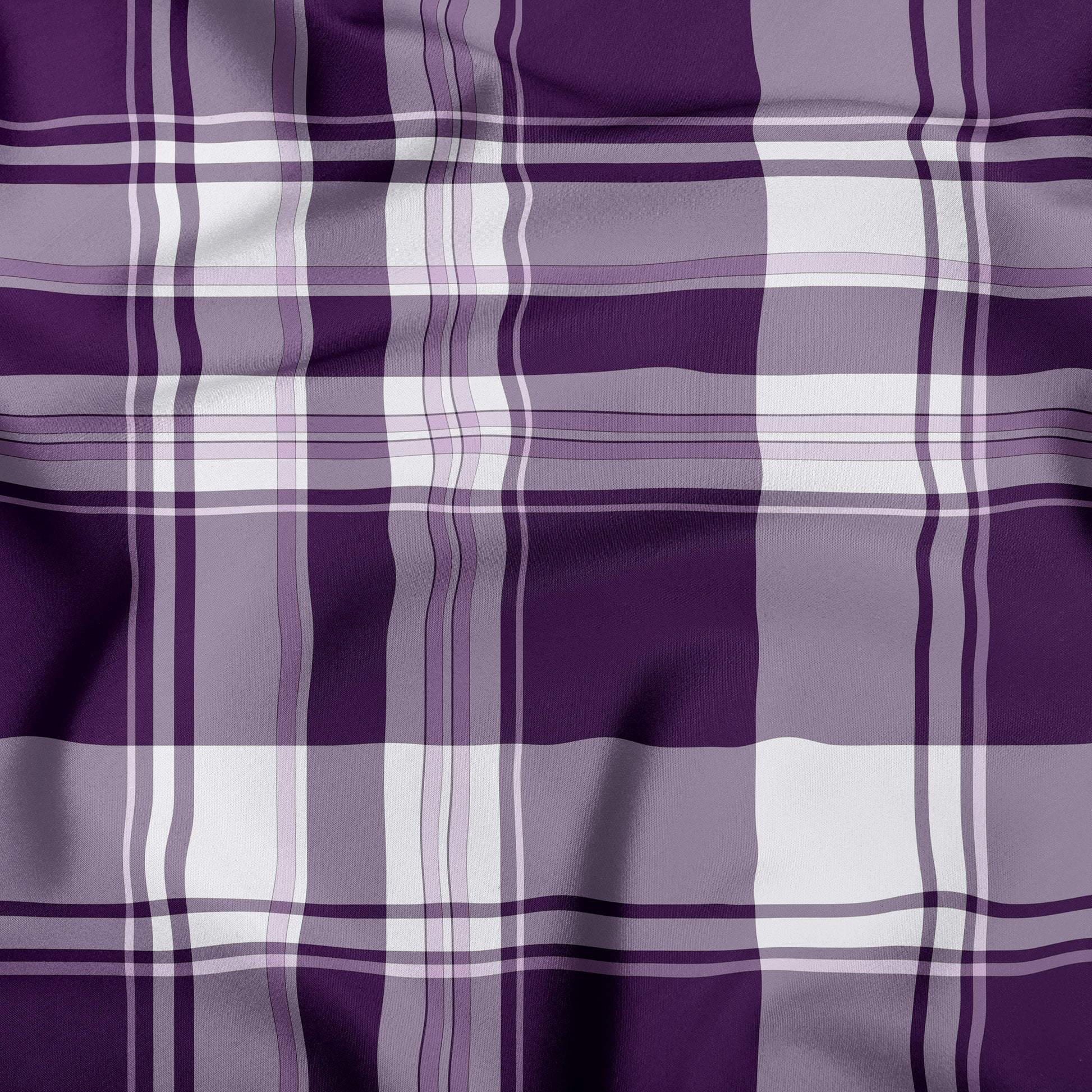 Royal Purple Light Purple And White Plaid Dog Bandana - Apawry Pup